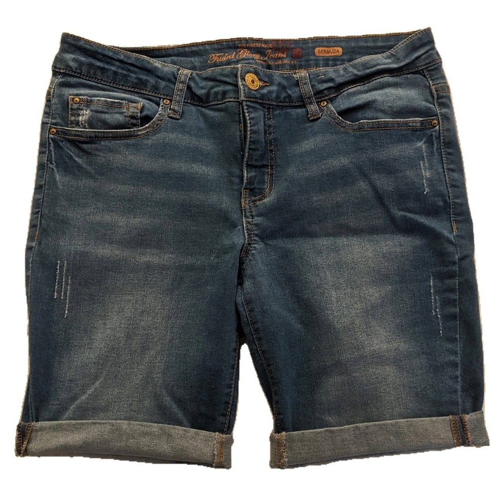 Faded Glory distressed summer denim jean shorts